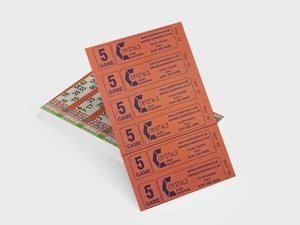Bingo Books 5 Game Page Value Bingo Tickets 6 or 12 To View - Picture 1 of 1