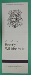 BEVERLY WILSHIRE HOTEL FOILITE MATCHBOOK COVER-BEVERLY HILLS CALIFORNIA - Imagen 1 de 3