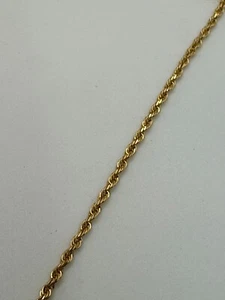 Catena in corda oro giallo 10 kt 2 mm lunga 22" 5,4 grammi certificata - Foto 1 di 4