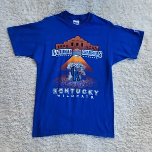 Kentucky Wildcats 1998 National Champions Blue Short Sleeve T Shirt Sz M VTG - Picture 1 of 5