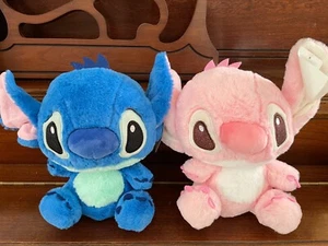 Lilo Stitch Angel Soft Plush Stuffed Figure Sitting Toys Doll Gift Kids Cartoon - Picture 1 of 8