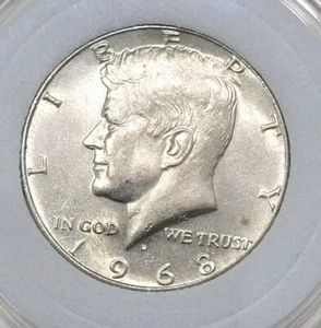 1968-D Kennedy Half Dollar Triple Die Obverse (Trust & Mint Mark), Ddr, Rpm. - Picture 1 of 24