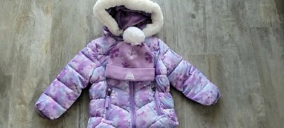 NUEVO CONJUNTO DE CHAQUETA Y SOMBRERO DE INVIERNO SNOZU ABRIGO DE INVIERNO NIÑAS 3T CON CAPUCHA FORRADO DE VELLÓN Foto 1 de 4