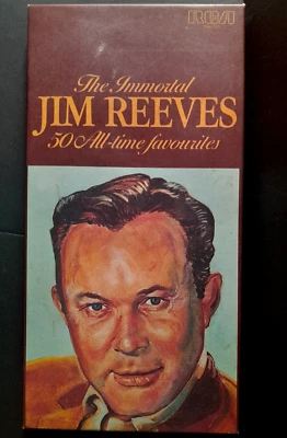 THE IMMORTAL JIM REEVES: 50 ALL TIME CLASSICS / RARE 4 CASSETTE BOX SET 1979  GC - Image 1 of 4