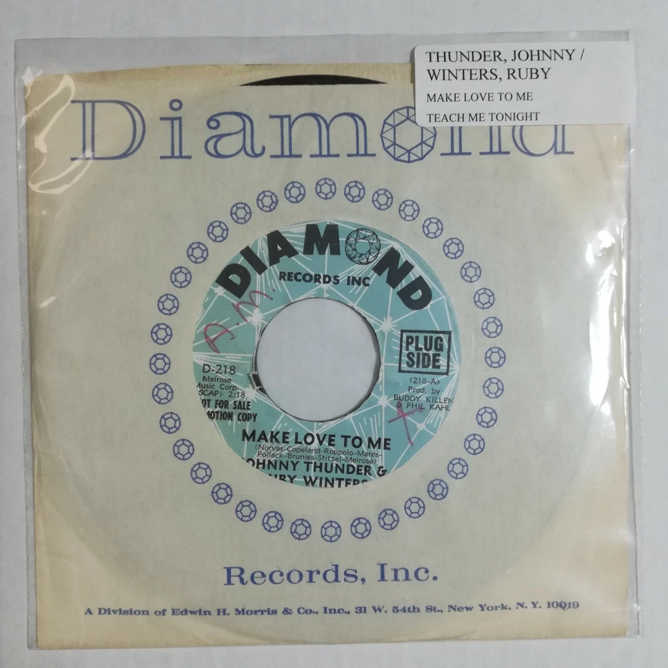 JOHNNY THUNDER + RUBY WINTERS Make Love To Me / Teach Me Tonight 45 Diamond D218 Foto 1 de 1