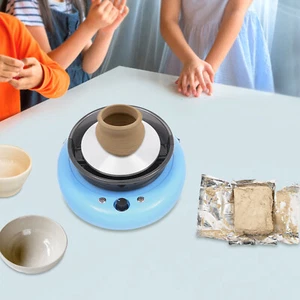 Mini-Töpferscheibe Einstellbarer Kinder Keramikradmaschine Geschwindigkeit 60W - Bild 1 von 18
