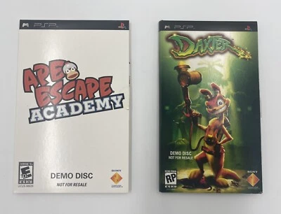 LOTE DE DISCOS DE DEMOSTRACIÓN PSP Ape Escape Academy y DAXTER Sony Playstation Portátil NFR Foto 1 de 4