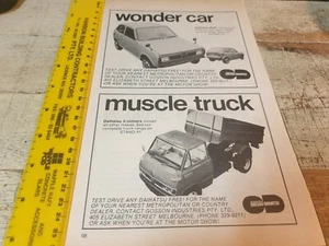 1972 DAIHATSU 360X Car & 2 Ton Truck  Original Australian  Sales Advert  - Picture 1 of 1