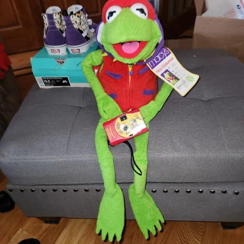2002 Macy's Kermit the Frog-tographer Plush Exclusive 26" with CAMERA & Tags Cover