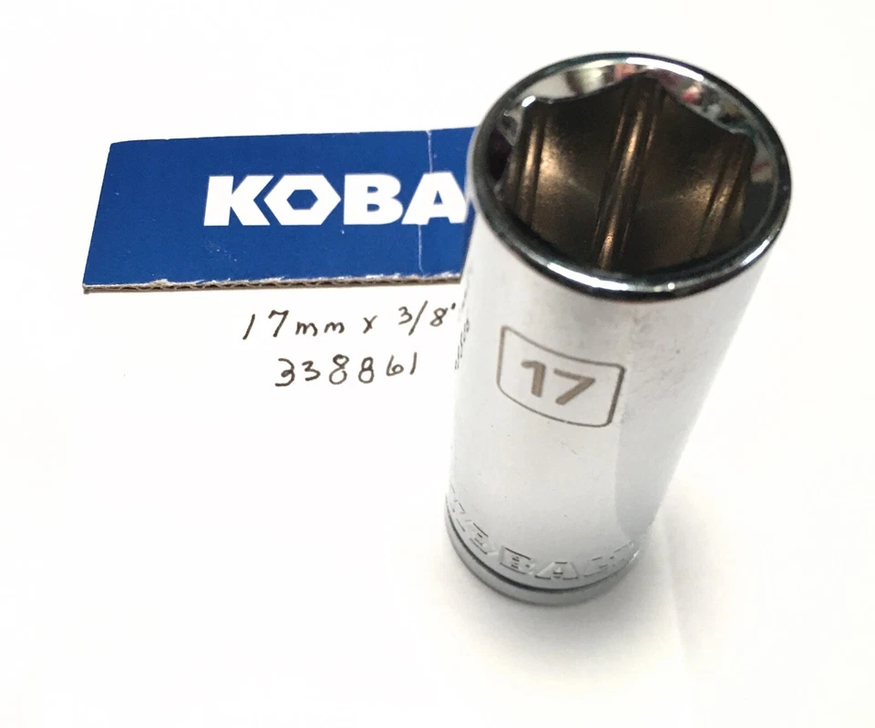 KOBALT 17 mm  x  3/8" DR  DEEP  SOCKET  6 Point  # 338861 Free Shipping - Image 1 of 2