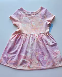Cat & Jack Dress Girls Cotton Blend Short Sleeve Size 2T, 3T, 4T, 5T NEW - Picture 1 of 3