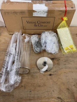 Visual Comfort KW 5116PN-CG Liaison 4" Wide Mini Pendant, Polished Nickel *READ* - Image 1 of 4