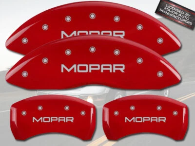 2006-2010 Dodge Charger SE SXT Front Rear "Mopar" Red MGP Brake Caliper Covers - Image 1 of 4