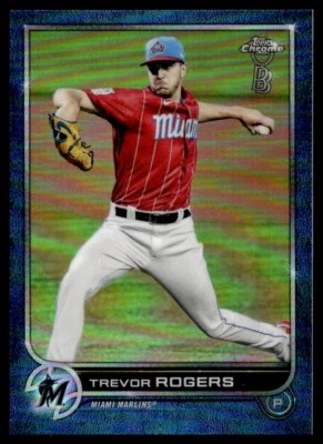 2022 Topps Chrome BEN BALLER /75 Trevor Rogers 08/75 Miami Marlins #15 - Image 1 of 2