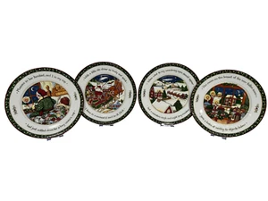 Set of 4 Portmeirion Studio "A Christmas Story" 10 3/4" Dinner Plates - Picture 1 of 10