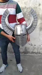 Halloween Mittelalter Templer Fantasy Krieger Helm SCA LARP Ritter Helm - Bild 1 von 7