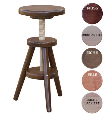BARSTUHL BUCHENHOLZ HOCKER NEU 52-68cm HOCH Regulierbar - Bild 1 von 2