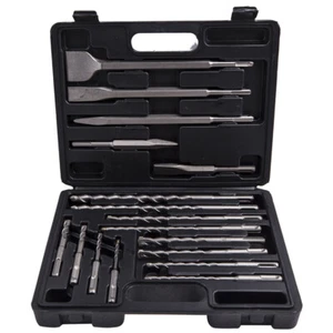 17x Rotary Hammer Bits Drill Bit & Chisel Set for SDS Plus Drills - Picture 1 of 14