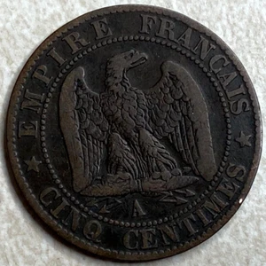 1856A France 5 Cent Centimes French Foreign Coin F62 - Picture 1 of 4