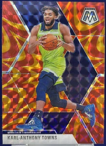 Tarjeta Panini Mosaic 2019-20 KARL-ANTHONY CITIES TIMBERWOLVES REACTIVE ORANGE PRIZM - Imagen 1 de 2