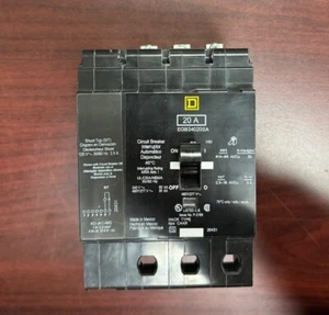 EGB34020SA EGB34020 3 polos 20 amperios 480 voltios perno con derivación cuadrada de 120 V D USADO - Imagen 1 de 8
