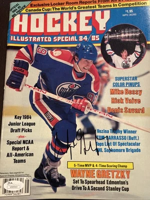 Wayne Gretzky Autographed Hockey Illustrated 1984/85 JSA Certified  - Image 1 of 4
