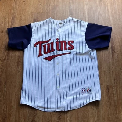 Camiseta de Colección Minnesota Twins Para Hombres XL Pin Rayas MLB Hecha en EE. UU. Majestuoso Cazador  Foto 1 de 4