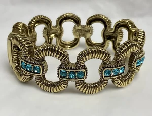 Nachlass HEIDI DAUS "GORGEOUS ROCKS" AQUA SWAROVSKI ARMREIF ARMBAND - Neu in Box - Bild 1 von 8