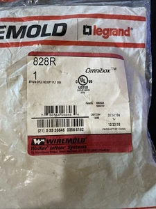 WIREMOLD 828R Omnibox Brass Duplex Receptacle Floor Box Cover Plate (ORIGINAL) - Picture 1 of 1