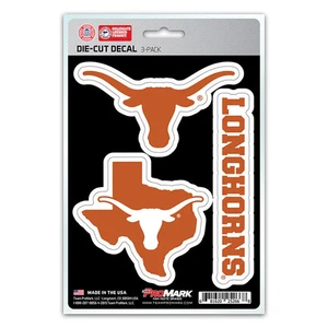 Texas Longhorns Decal Die Cut Team 3 Pack - Foto 1 di 1