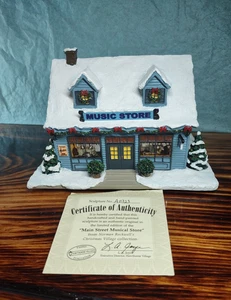 Hawthorne Village Main Street Musical Store Lighted Norman Rockwell 2007 COA NOS - Picture 1 of 17