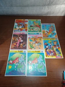 Lote de 8 rompecabezas bandeja marco dorado Looney Tunes, Disney - Imagen 1 de 9