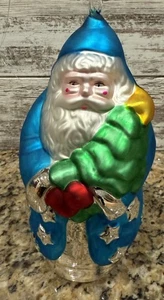 "Adorno de Santa Soplado/pintado a mano de vidrio de mercurio de gran tamaño de 9"" Department 56" - Imagen 1 de 10