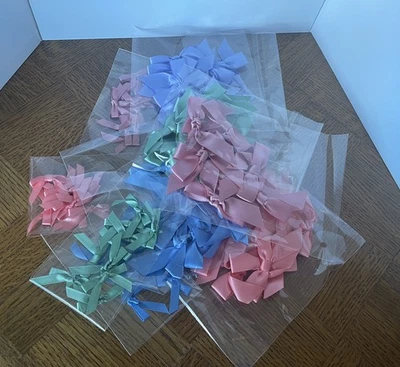 Anna Griffin 100 lazos - 2 tamaños, 5 colores / azul, verde, rosa, coral, lavanda Foto 1 de 4