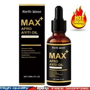 Max+Afro Ayiti Oil Olio Erboristico Uomo Migliora Maschile Aumenta la Circolazione NUOVO 30 ml - Foto 1 di 12