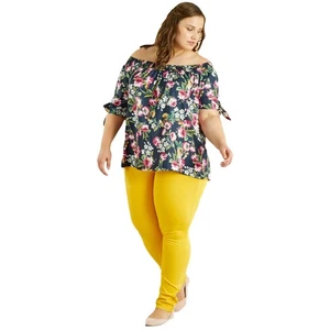 Kiabi Damen Bluse blau geblümt bequeme Taille leicht lässig Mode e... - Bild 1 von 7