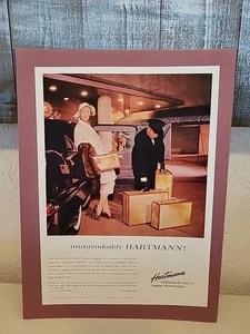 Anuncio vintage de equipaje Hartmann Tavel 50 aniversario - Imagen 1 de 6