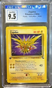 Zapdos 1. Edition Pokemon Fossil CGC 9.5 Blue Label Gem Mint - Bild 1 von 2