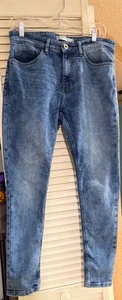 Jeans Zara Uomo Taglia 32 (Effettivo 31) Denim MED Lavaggio Motivi Ombre, 2876 - Foto 1 di 10