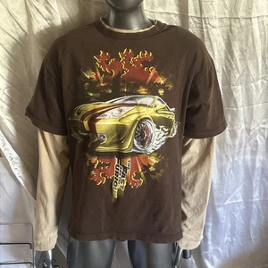 VTG Fast And Furious Brown,Tan,long Sleeve T-Shirt Universal Studios Nissan 370Z - Picture 1 of 7