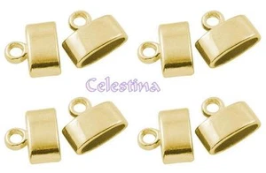 20 Kordelenden goldfarbene Endspitzen - STABIL - CF NF LF 10mm lang x 11,5mm   - Bild 1 von 1