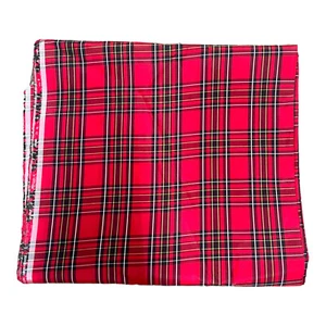 Red black Buffalo Plaid Fabric Holiday Christmas 2.5 yards 50" wide Crafts More - Picture 1 of 3