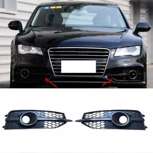 Pair Front Bumper Fog Light Lamp Grille Covers For Audi A7 S-Line S7 2012-2015 - Picture 1 of 7
