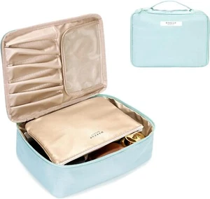 Makeup Bag Brush Travel Cosmetic Holder Organizer Large Case 2pcs Pouch Portable - Picture 1 of 9