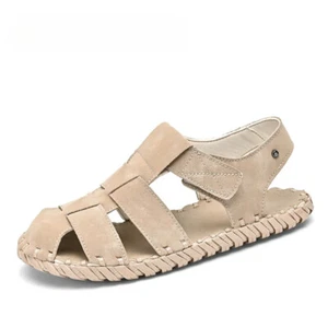 Handmade Men Sandals Non Slip Soft Beach Slippers Light Waterproof Wading Shoes - Picture 1 of 17