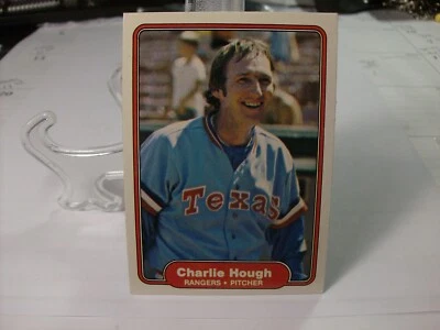 1982 Fleer Baseball  #319 - Charlie Hough - Texas Rangers   82-1104 - Image 1 of 2