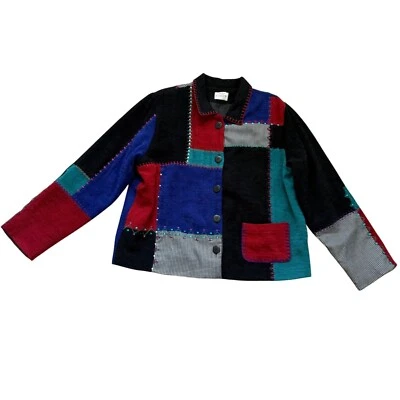 Chaqueta Koret Patchwork Vintage con Bordados y Botones Coloridos - Mujer M Foto 1 de 4