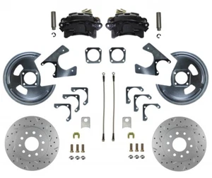 1964-77 GM A, 62-68 X, 67 F Body Leed Brakes Rear DBK Conv (D&S rotors; black) - Foto 1 di 12