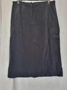 Kaleidoscope Mujer Sensación Suave Negro Midi Falda Talla 20 - Imagen 1 de 5