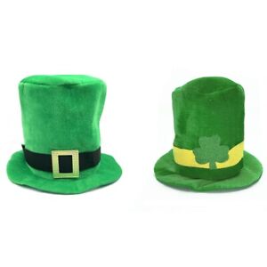 Green Irish Leprechaun Top Hat Saint Day Stovepipe Hat for Street